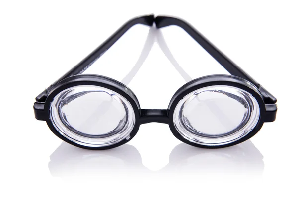 面白いオタク眼鏡白で隔離されます。 — ストック写真