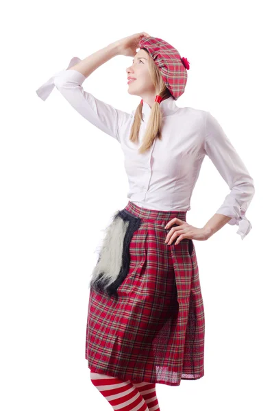 Scottish traditions concept with person wearing kilt — Stock Photo, Image