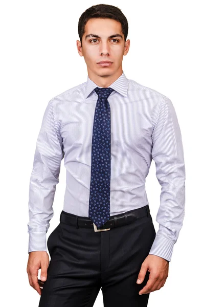 Beyaz gömlekli erkek model.