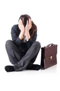 iflas işkadını beyaz izole