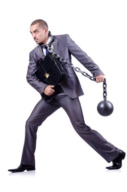 Beyaza prangalı bir iş adamı