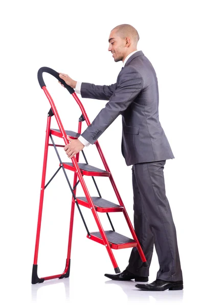 Businessman in career ladder concept — Stock Photo, Image