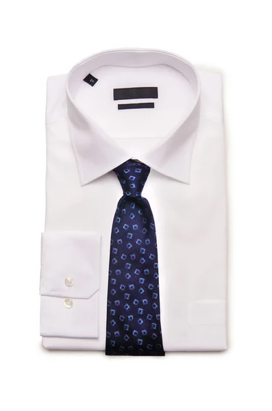 Ładna męska koszula odizolowana na białym — Zdjęcie stockowe