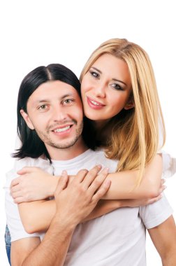 Birbirine aşık iki erkek ve kadın.