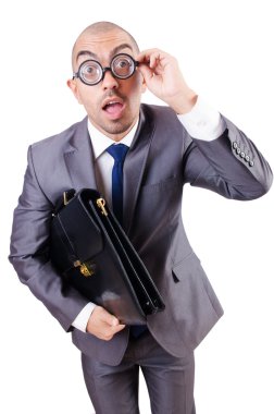 komik inek işadamı beyaz