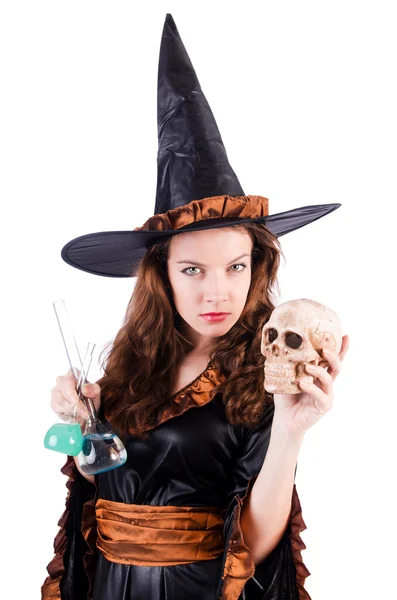 Witch isolated on the white background — Stock Photo, Image