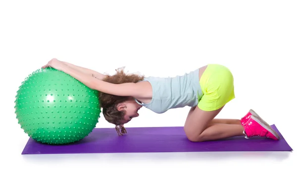 Sport concept with woman and ball — Stock Photo, Image