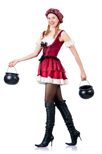 Young woman in traditional german costume — Stock Photo, Image