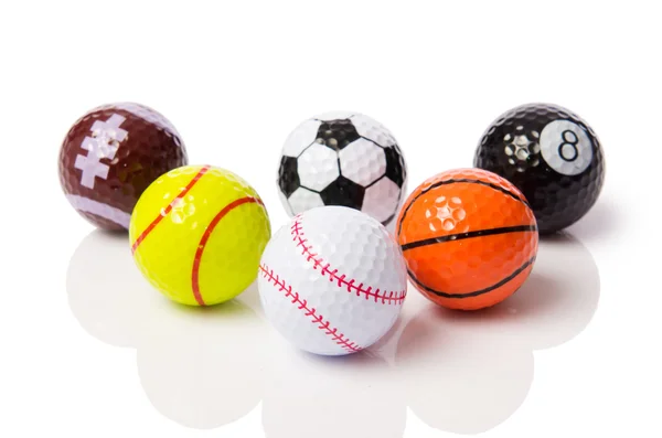 Collection of balls isolated on white — Stock Photo, Image