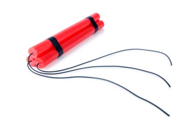 Beyaz arka plan üzerinde izole dinamit