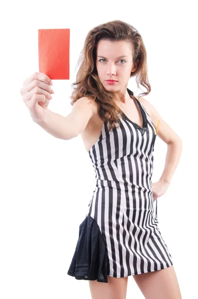 Woman judge isolated on the white — Stock Photo, Image