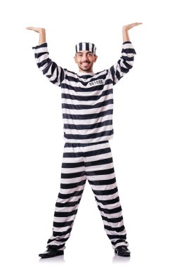 Çizgili üniformalı bir suçlu.