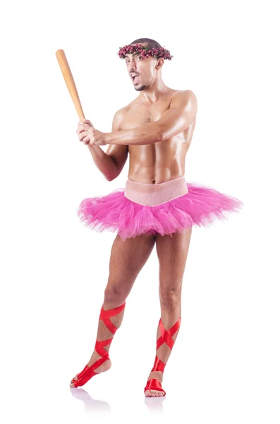 Artista de ballet muscular en concepto divertido — Foto de Stock