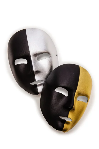Máscaras brillantes aisladas sobre fondo blanco — Foto de Stock
