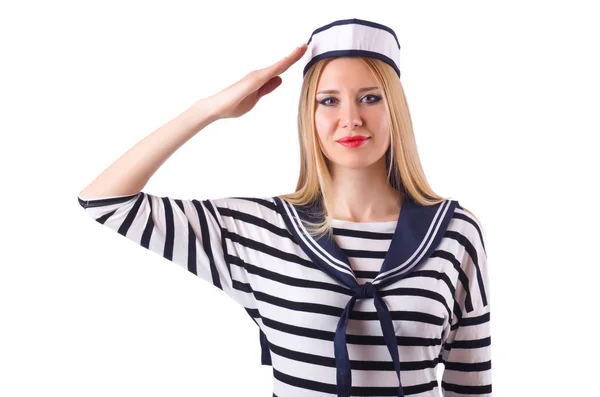 Woman sailor in marine concept — Stock Photo, Image