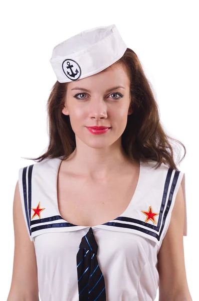 Žena námořník v mořském pojetí — Stock fotografie