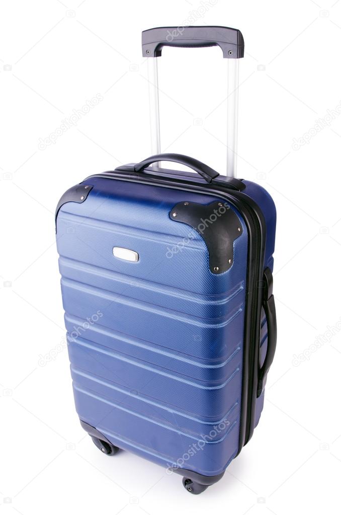 Travel suitcase isolated on white