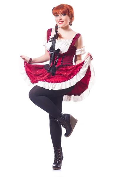 Genç kadın geleneksel Alman kostüm — Stok fotoğraf