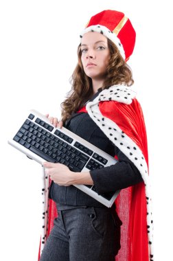 Komik bir konseptte kadın kraliçe