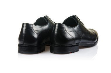 Beyaz erkek ayakkabılı moda konsepti