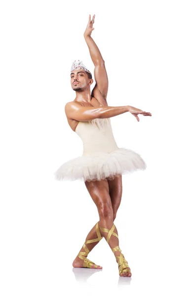 Svalová balet umělec v zábavný koncept — Stock fotografie