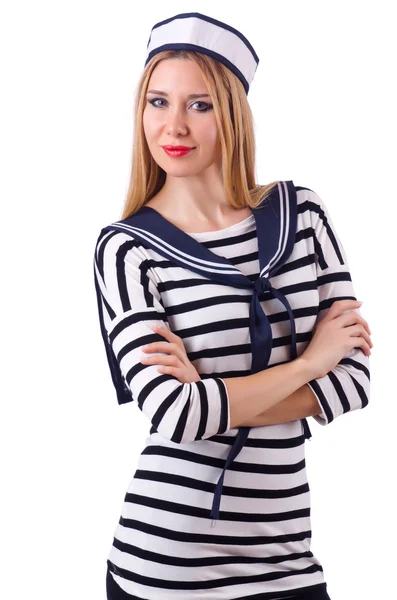 Woman sailor in marine concept — Stock Photo, Image