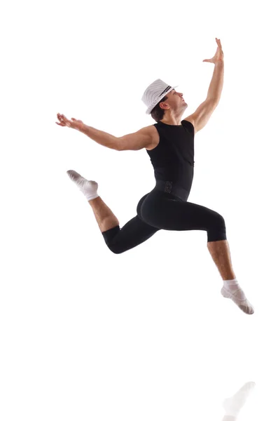 Dançarino isolado no fundo branco — Fotografia de Stock