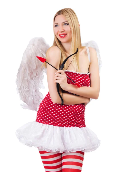 Woman with bow in valentine concept — Stock Photo, Image