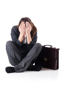 iflas işkadını beyaz izole