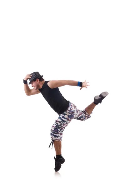 Beyaz arka plan üzerinde izole dansçı — Stok fotoğraf