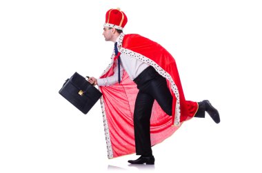 Kral işadamı beyazla izole edilmiş