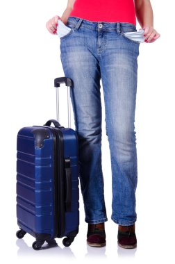 Genç bayan yaz tatiline hazır.