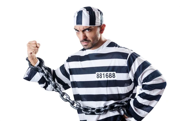 縞模様の制服で犯罪者を有罪 — ストック写真