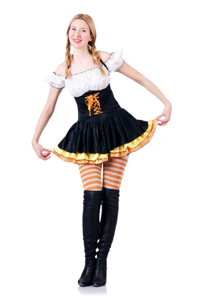 Jeune femme en costume traditionnel allemand — Photo
