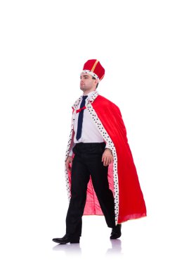 Kral işadamı beyazla izole edilmiş