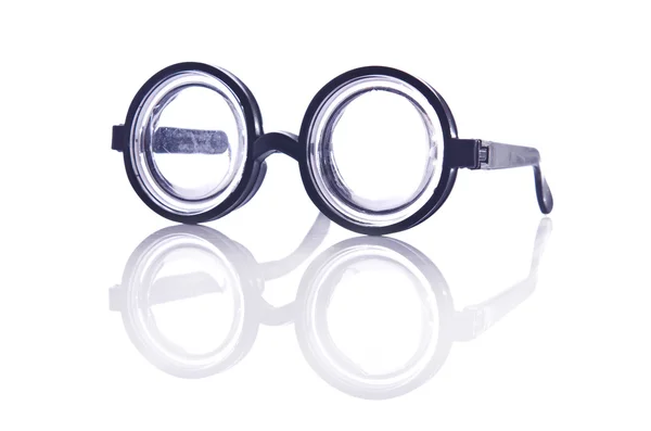 Funny nerd glasses isolated on white — Stock Photo, Image