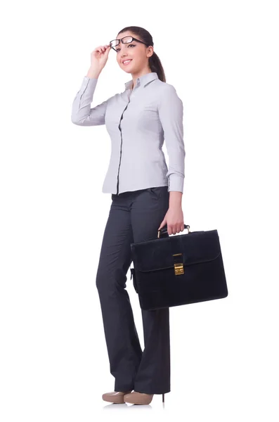 Businesswoman isolated on the white background — Stock Photo, Image