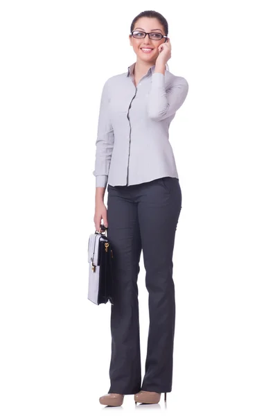 Businesswoman isolated on the white background — Stock Photo, Image