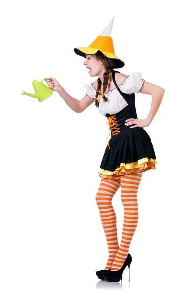 German girl in traditional festival clothing — Stock Photo, Image