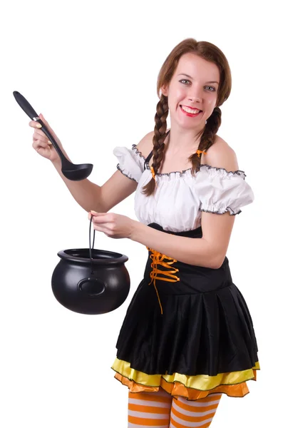 Deutsches Mädchen in traditioneller Festtagskleidung — Stockfoto