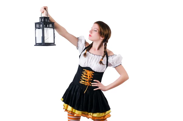 Deutsches Mädchen in traditioneller Festtagskleidung — Stockfoto