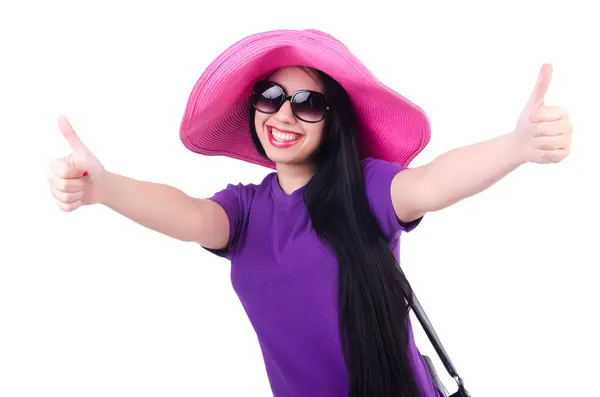 Jovem mulher pronta para férias de verão — Fotografia de Stock