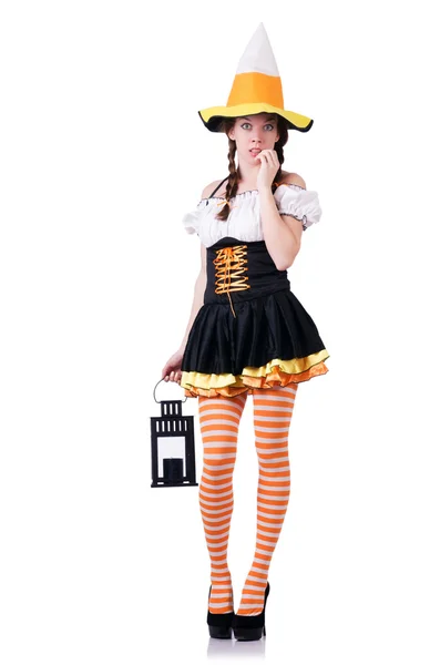 Német lány hagyományos fesztivál ruházat — Stock Fotó