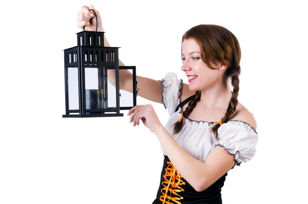 German girl in traditional festival clothing — Stock Photo, Image