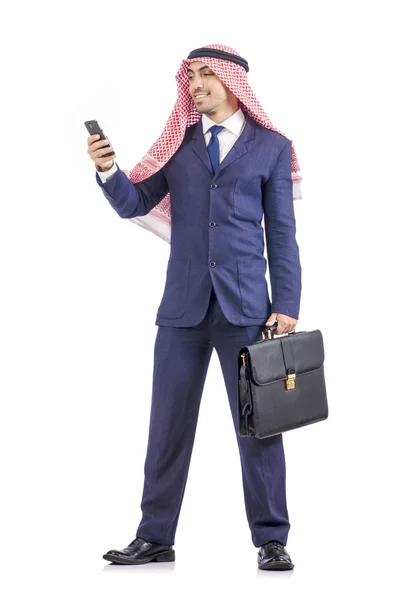 Arab businessman isolated on white — Stock Photo, Image