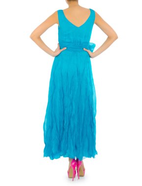 Beyaz giysili kadın konsepti