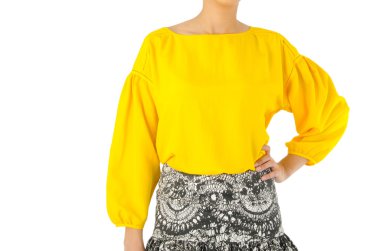 Beyaz giysili kadın konsepti