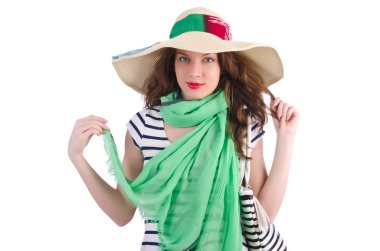 Yaz konseptinde genç bir kadın