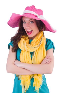 Yaz konseptinde genç bir kadın