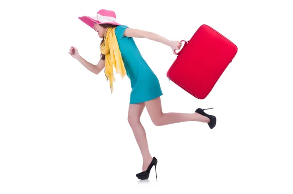 Young woman preparing for vacation — Stock Photo, Image